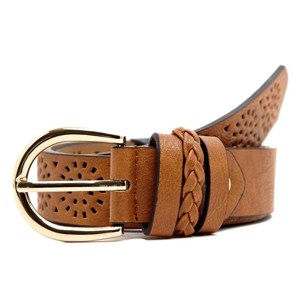 Ruched Faux Leather Waist Belt