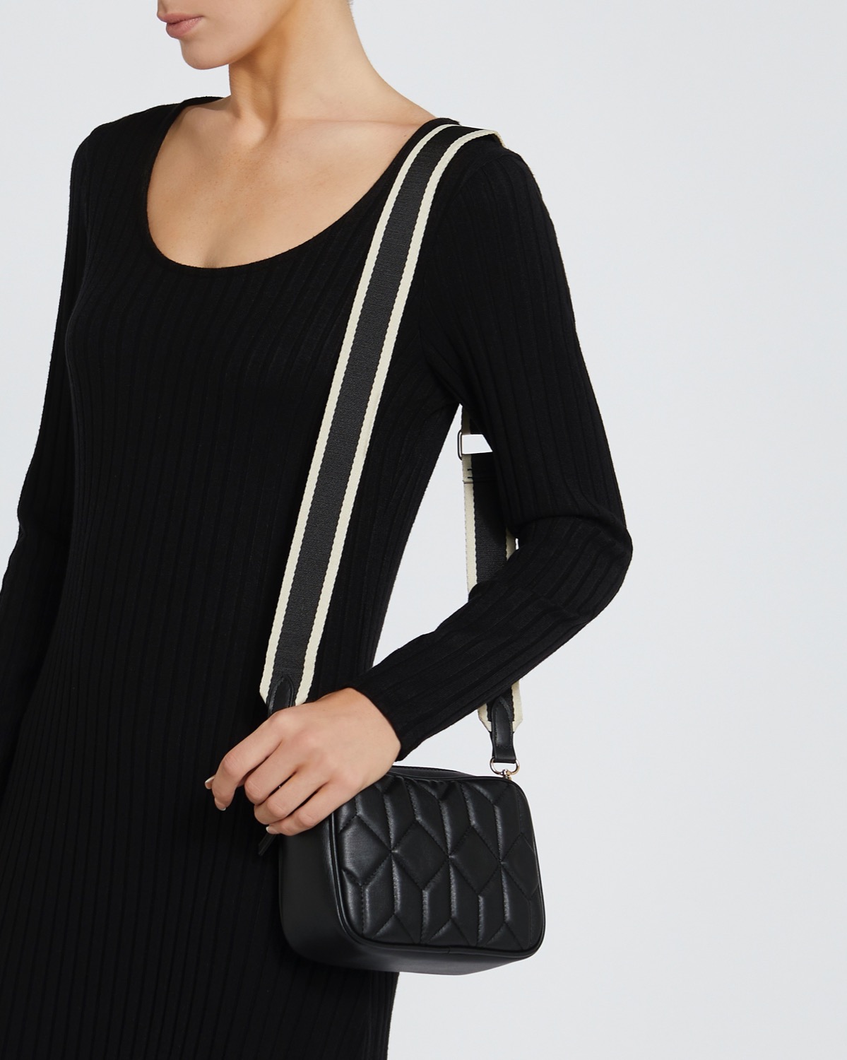 Dunnes Stores | Black Quilted Camera Bag