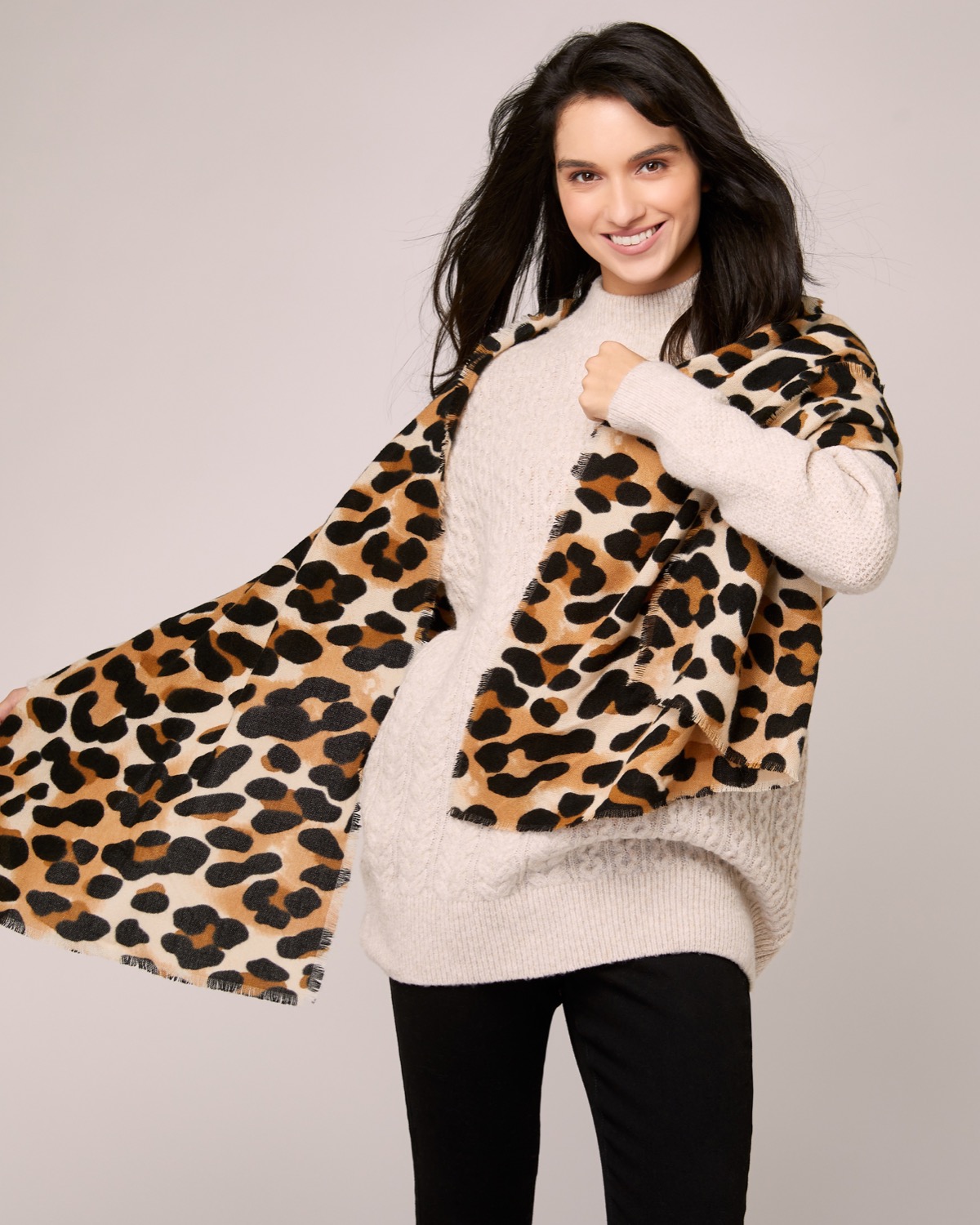 Dunnes Stores | Natural Leopard Print Scarf
