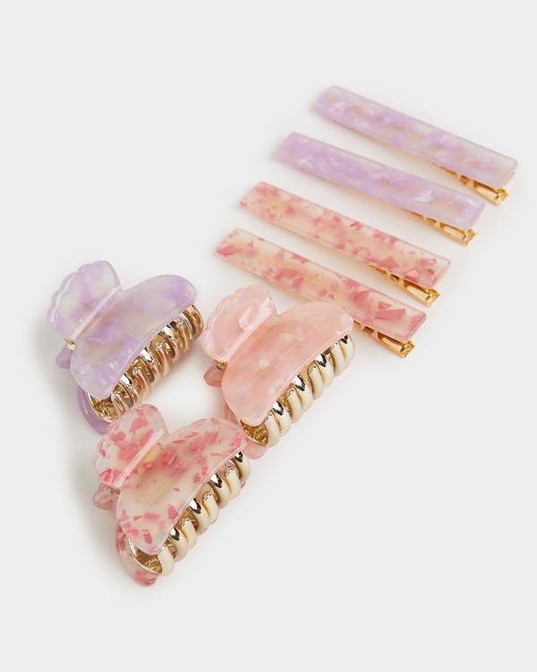 Hair Clip And Claw Set - Pack Of 7