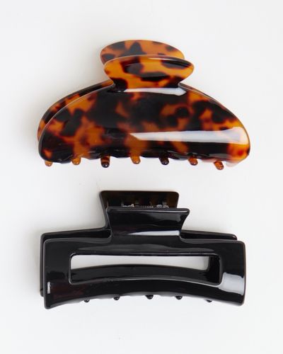 Claw Clip - Black And Tortoise (2 Pack)