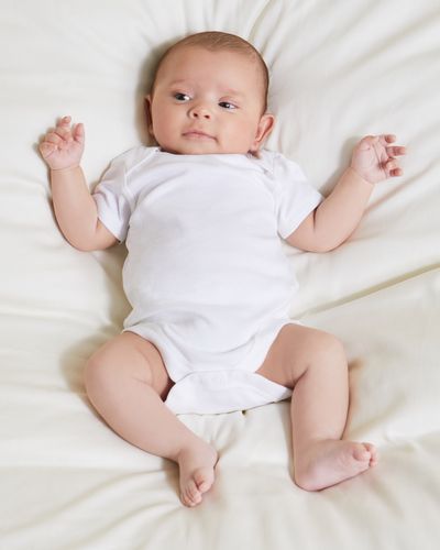White Short-Sleeved Bodysuit - Pack Of 5 (Newborn-3 years)