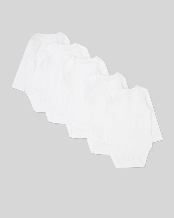 Long-Sleeved Bodysuits - Pack Of 5 (Newborn-3 years)