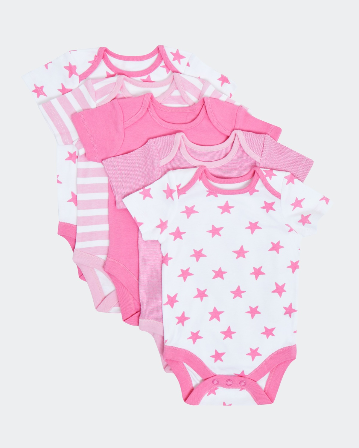 Star Bodysuits - Pack Of 5 (0-18 months)