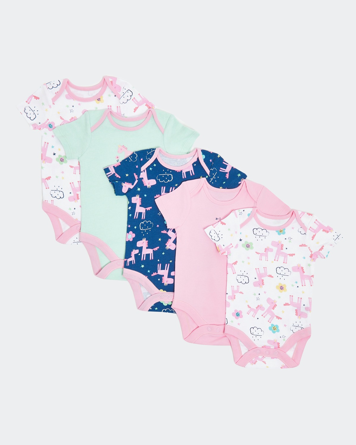 Unicorn Bodysuits - Pack Of 5 (0 months-3 years) thumbnail