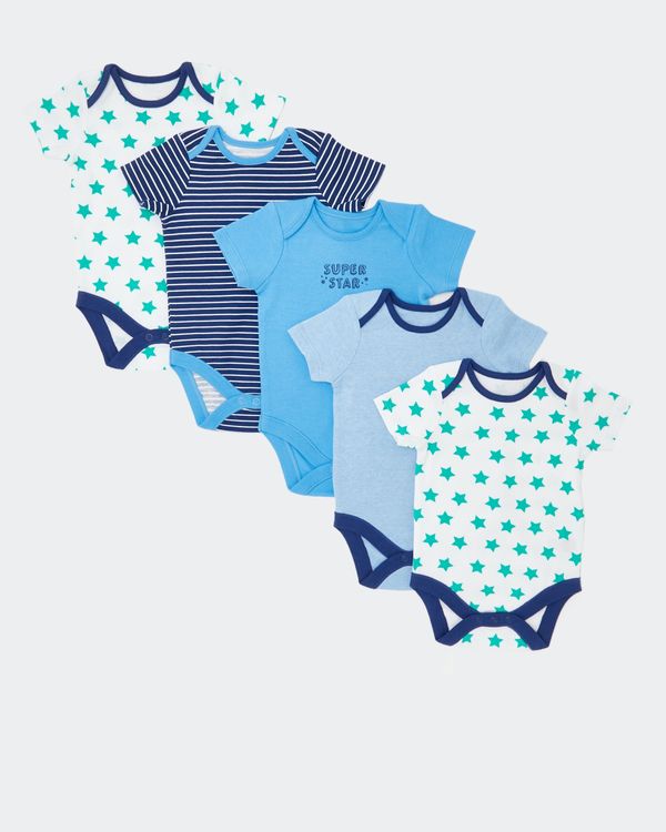 Star Print Bodysuit - Pack Of 5 (0 months-3 years)