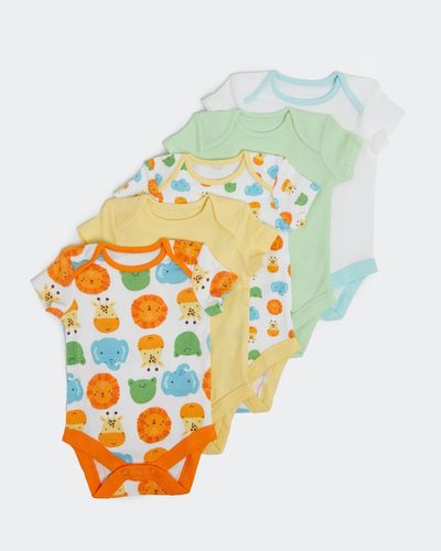 Animal Baby Bodysuits - Pack Of 5 (Newborn-9 Months)