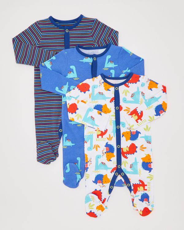 Dino Sleepsuit - Pack Of 3 (0-23 months)