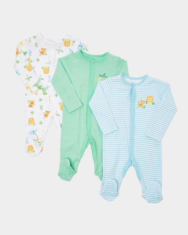 Boys Tropical Sleepsuits - Pack Of 3 (0-23 months)