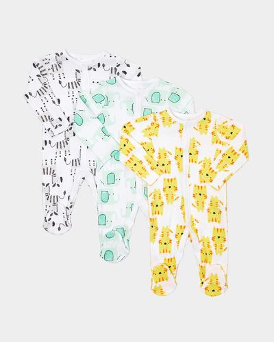 Animal Sleepsuits - Pack Of 3 (Newborn-6 months) thumbnail