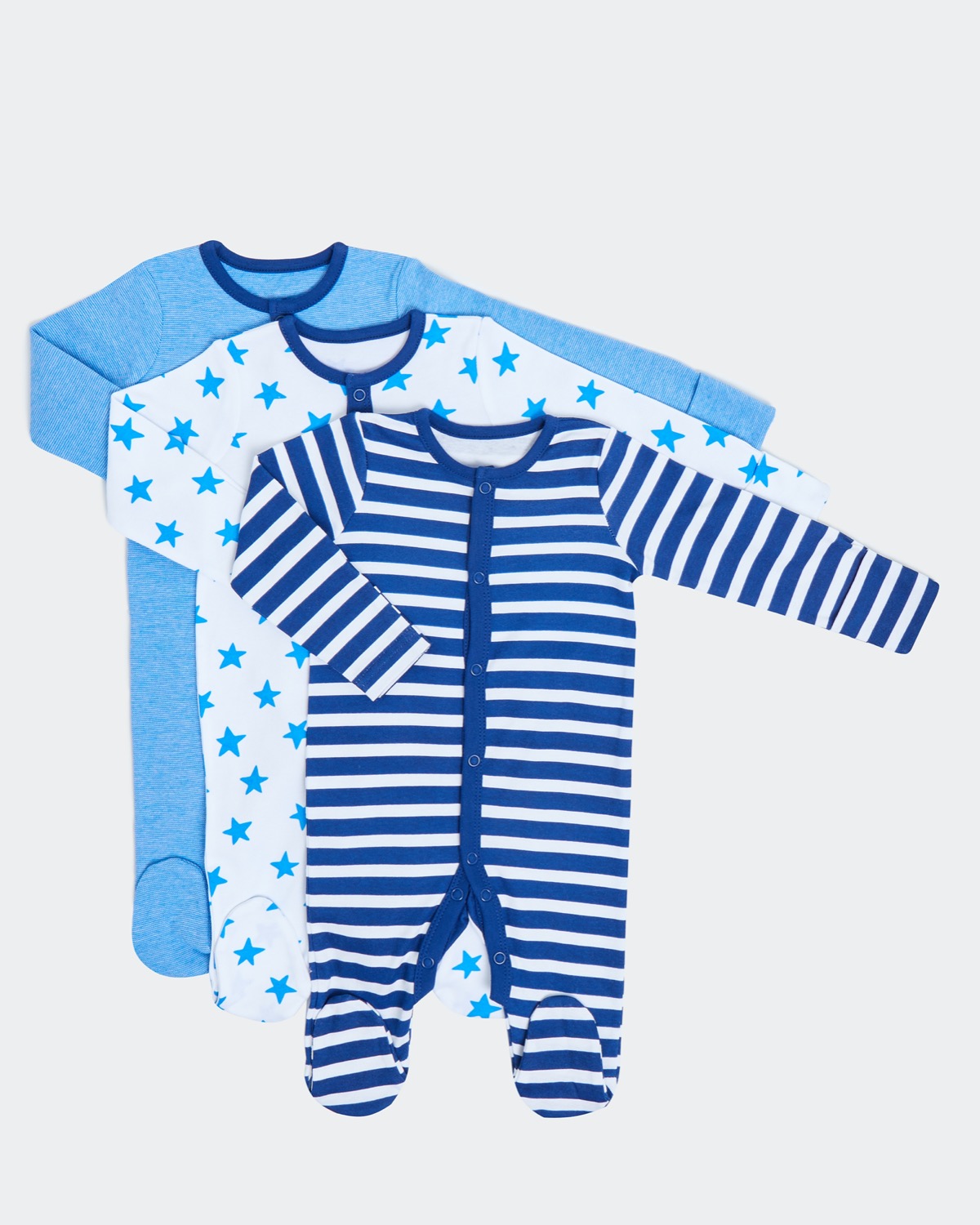 Star Sleepsuit - Pack Of 3 (0-18 months)
