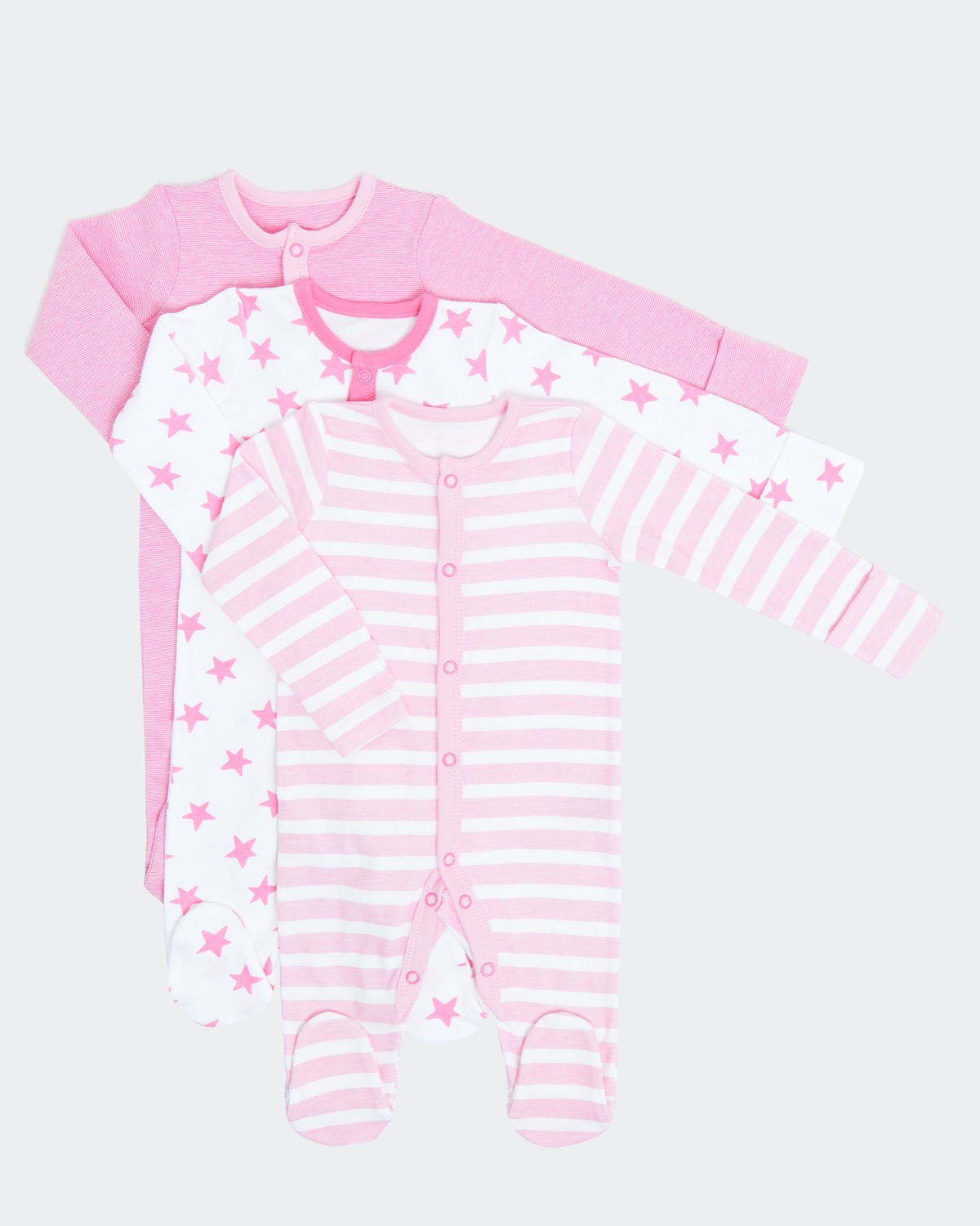 Spot Print Sleepsuit - Pack Of 3 (0-23 months)
