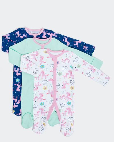 Unicorn Sleepsuits - Pack Of 3 (0-18 months) thumbnail