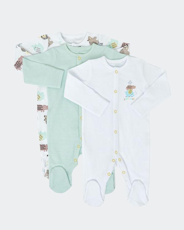 Unisex Sleepsuit - Pack Of 3 (Newborn-6 months)