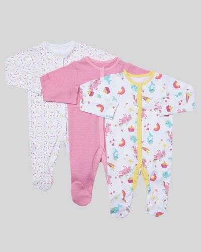 Unicorn Sleepsuit - Pack Of 3 (Newborn-23 months) thumbnail
