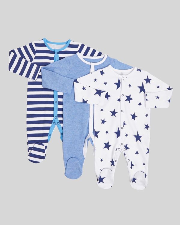 Star Sleepsuits - Pack Of 3 (Newborn-23 months)