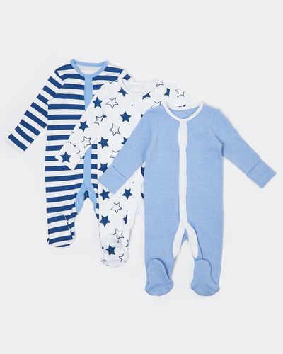 Stripe Sleepsuit - Pack Of 3 (Newborn - 18 months) thumbnail