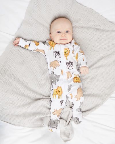 Long-Sleeved Safari Sleepsuits - Pack Of 3 (Newborn-23 months)