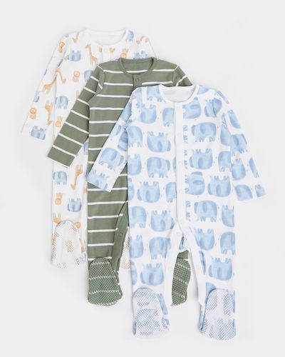 Animal Sleepsuit - Pack Of 3 (Newborn-9 months)
