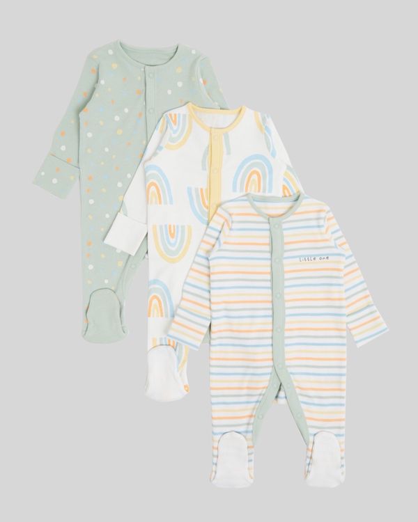 Rainbow Baby Sleepsuit - Pack Of 3