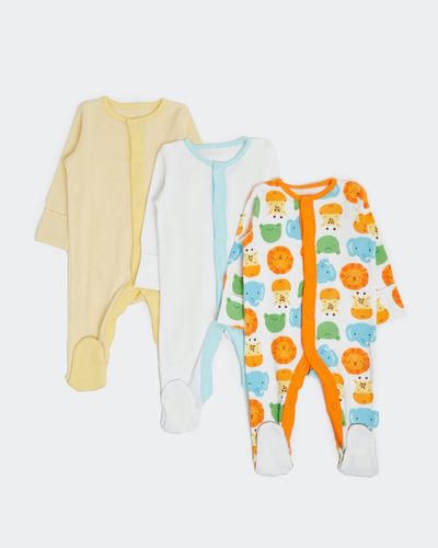 Animal Baby Sleepsuit - Pack Of 3 (Newborn-9 Months)