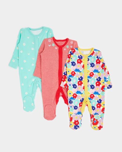 Flower Baby Sleepsuit - Pack Of 3 - (Newborn-23 Months) thumbnail