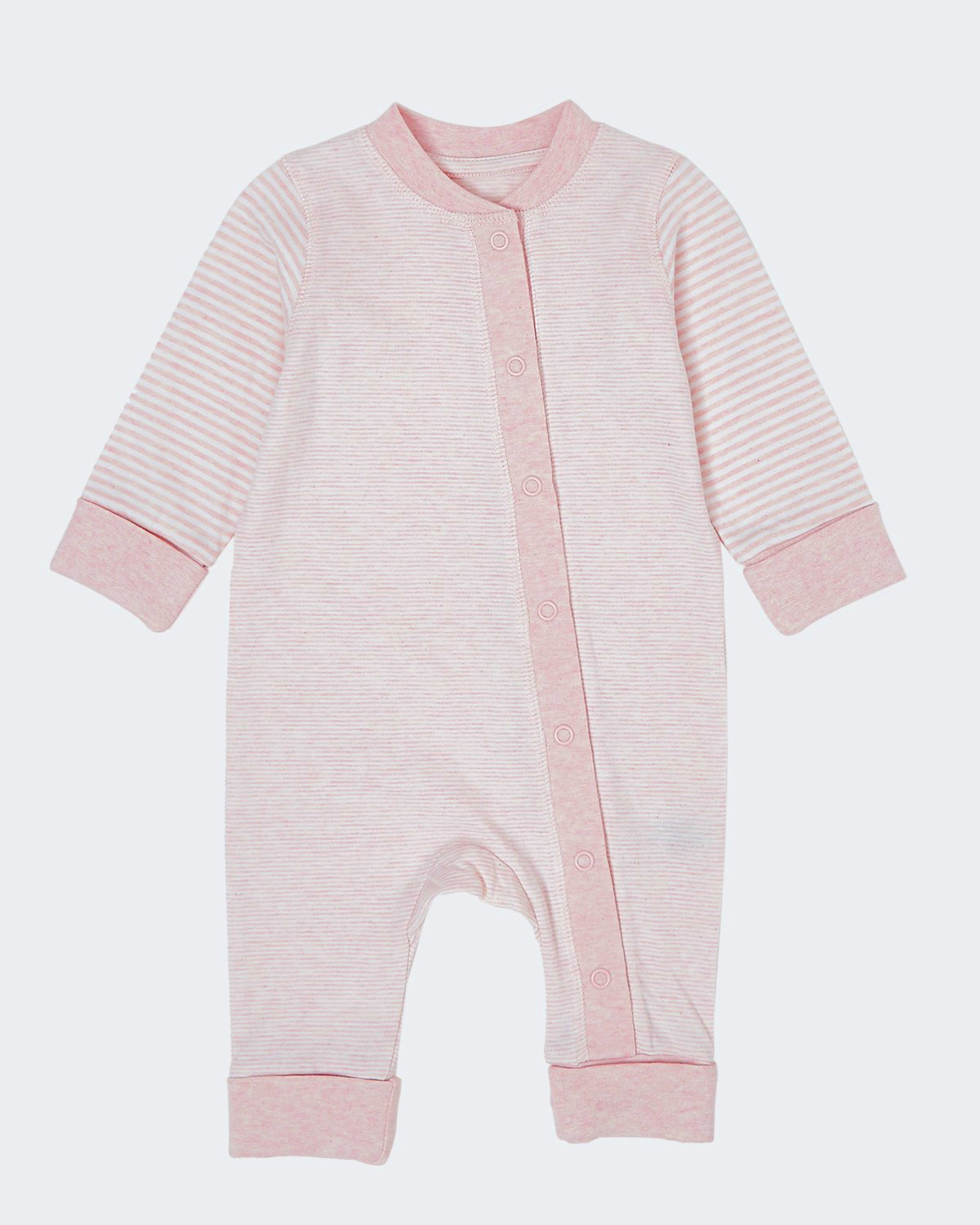Dunnes Stores | Pink Stripe Sleepsuit (Newborn-18 months)