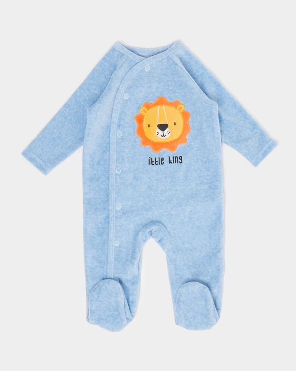 Lion Velour Sleepsuit (Newborn - 12 months)