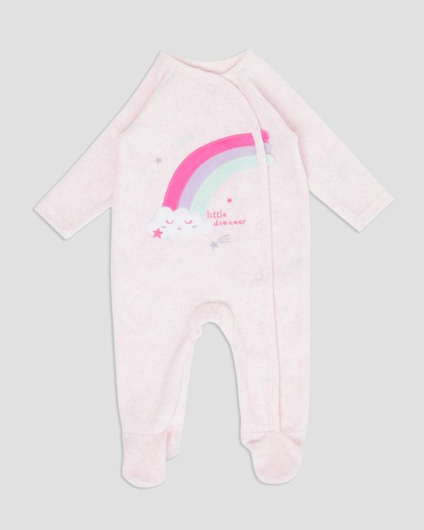 Rainbow Velour Sleepsuit (Newborn - 12 months)