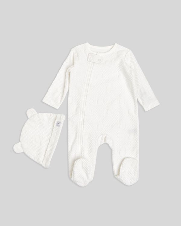 Two-Piece Elephant Texture Sleepsuit (Newborn - 9 months)