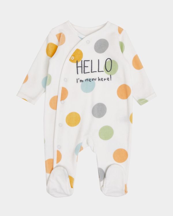 Velour Sleepsuit (Newborn-9 months)
