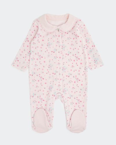 Cotton-Rich Collar Velour Sleepsuit (Newborn-12 Months)