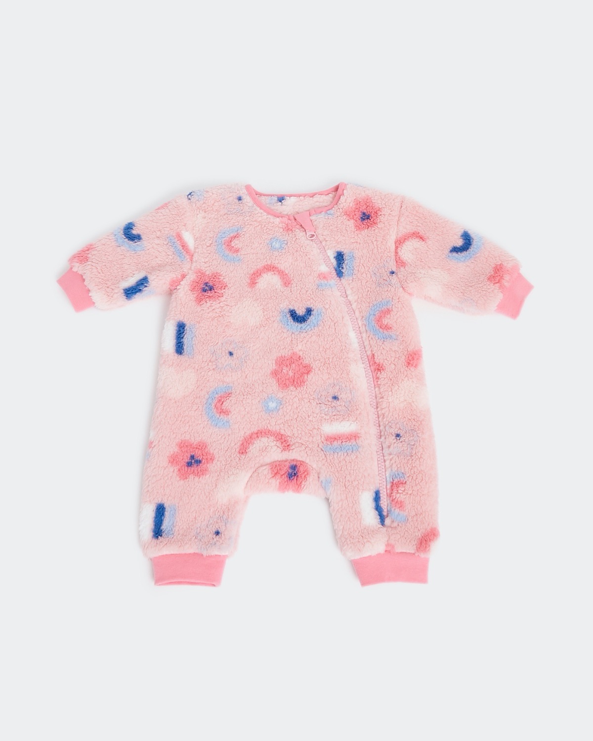 Dunnes Stores | Pink Footless Fleece Sleepsuit (0-23 months)