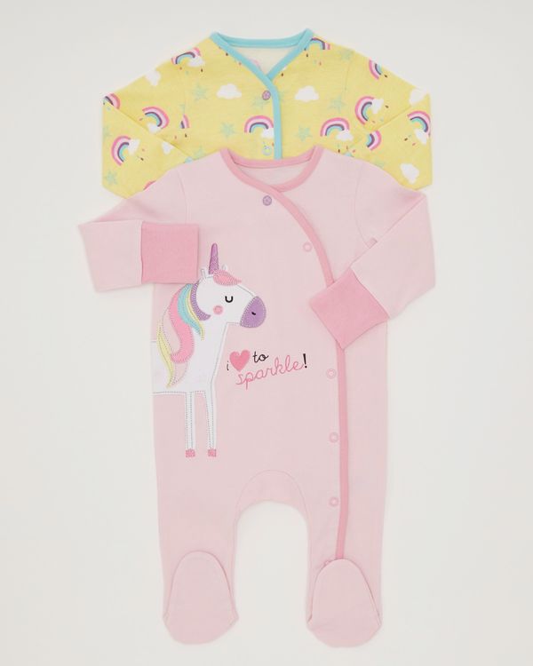 Unicorn Sleepsuit - Pack Of 2 (Newborn-18 months)