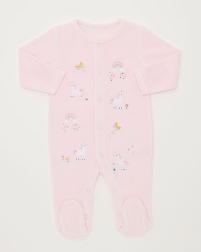 Unicorn Velour Sleepsuit (Newborn-12 months) thumbnail