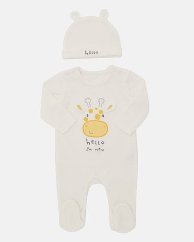 Texture Velour Sleepsuit (Newborn-12 months) thumbnail
