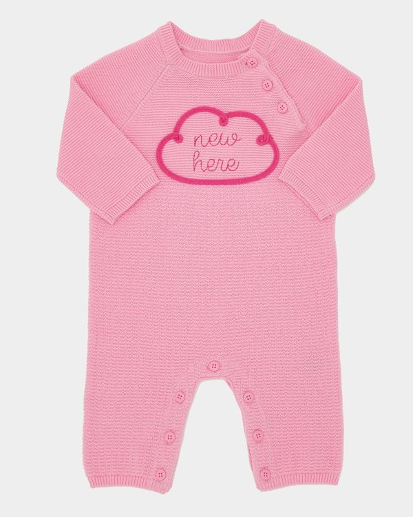 Pink Knit Romper (0-12 months)