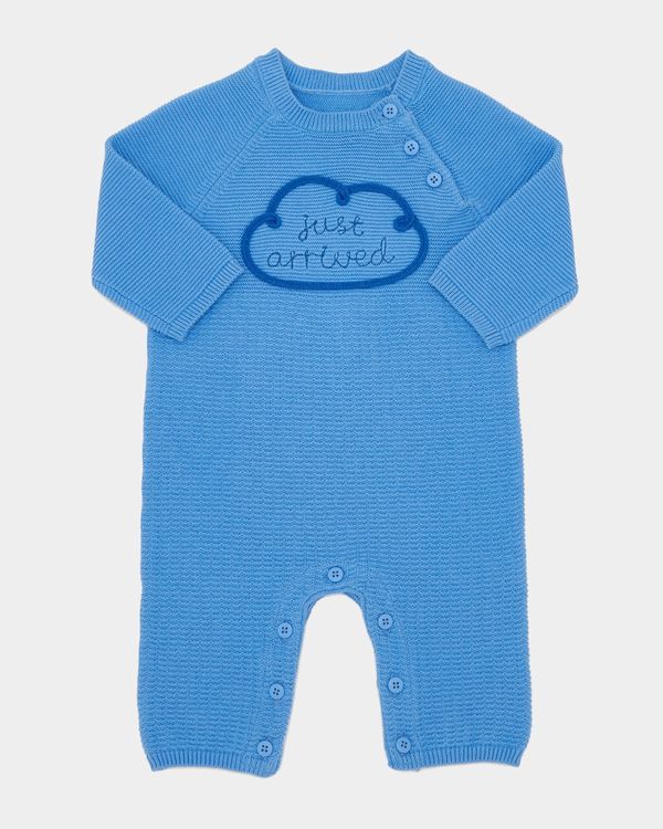 Blue Knit Romper (0-12 months)