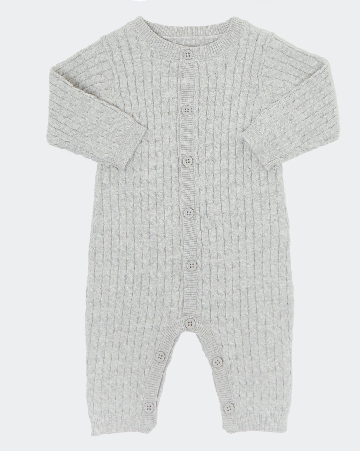Dunnes Stores Grey Knit Romper (Newborn12 months)