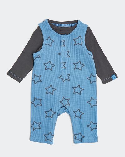 Two-Piece Star Waffle Dungarees (Newborn - 12 months)