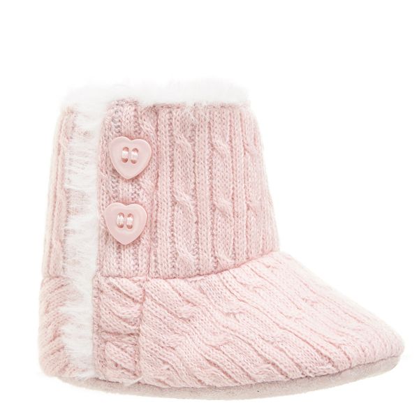 Pink Cable Bootie