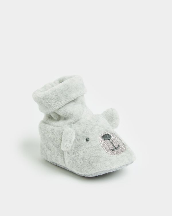 Bear Velour Sock Top (Newborn - 12 months)