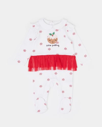 Christmas Tutu Sleepsuit (Newborn -12 months)