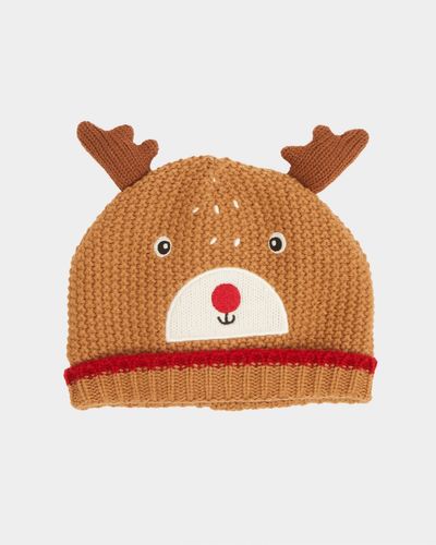 Reindeer Knitted Hat (Newborn-12 Months)