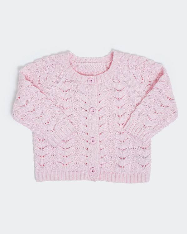 Dunnes Stores | Pink Crochet Cardigan (0-12 months)