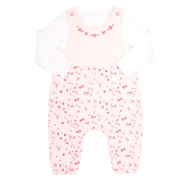 Two Piece Floral Dungaree Set