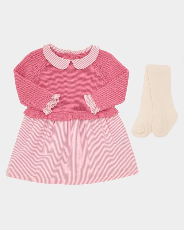 Pink Knit Shirt Dress (0-12 months)