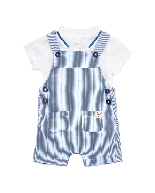 Two Piece Stripe Dungarees Set (0-12 months)