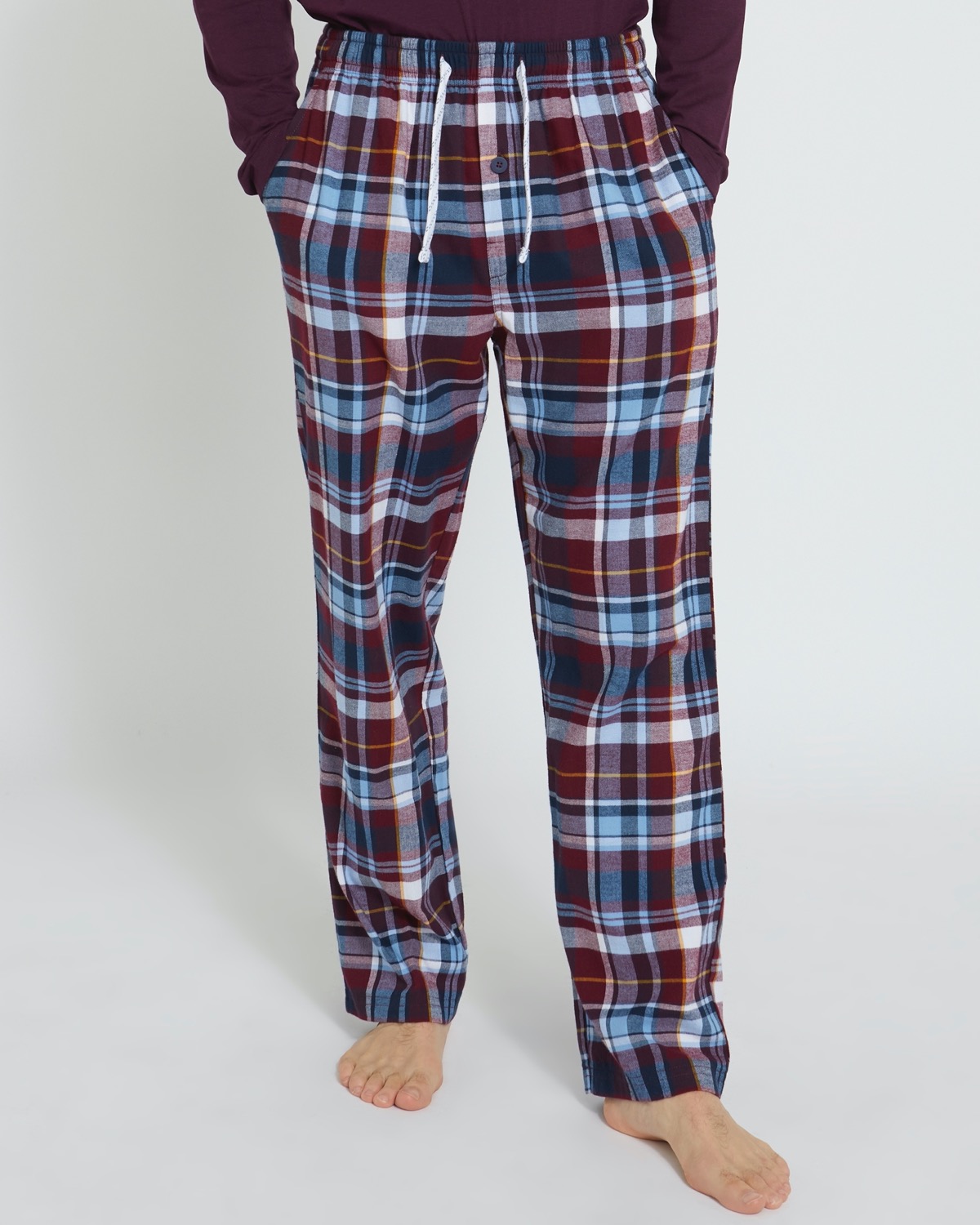 Dunnes Stores | Burgundy Cotton Pyjama Pants