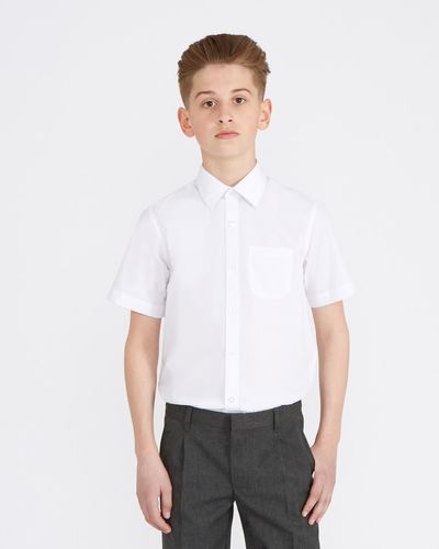 Short-Sleeved Non Iron Shirt - Pack of 3 - (4-16 Years)
